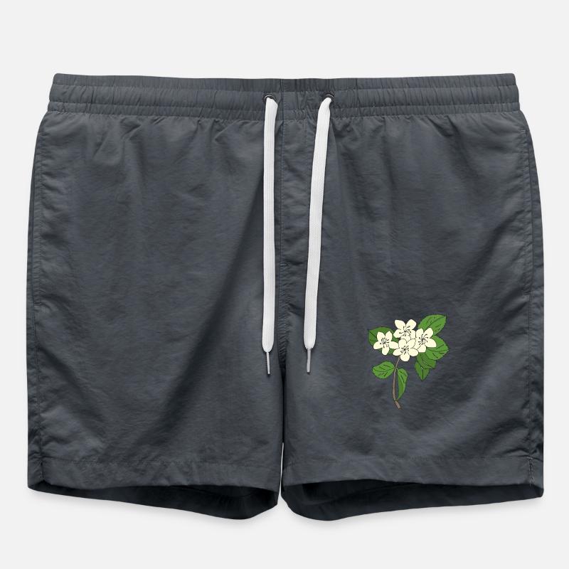 pear tree blossoms - Swim Trunks - anthracite