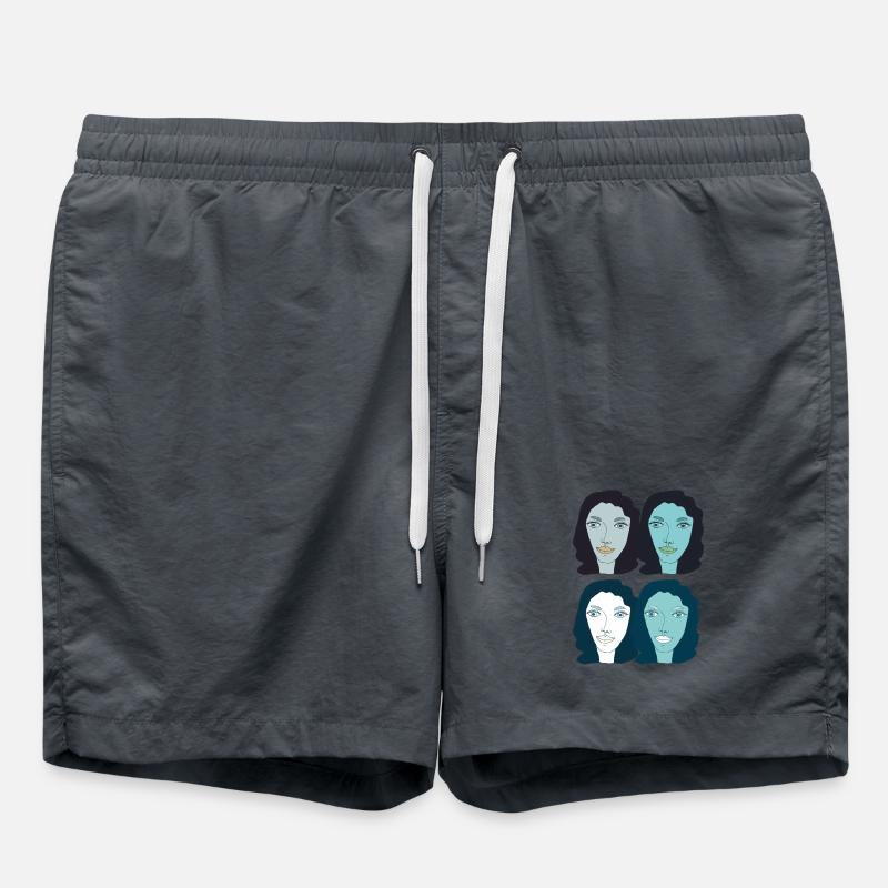 lady kunst pop - Badeshorts - Anthrazit