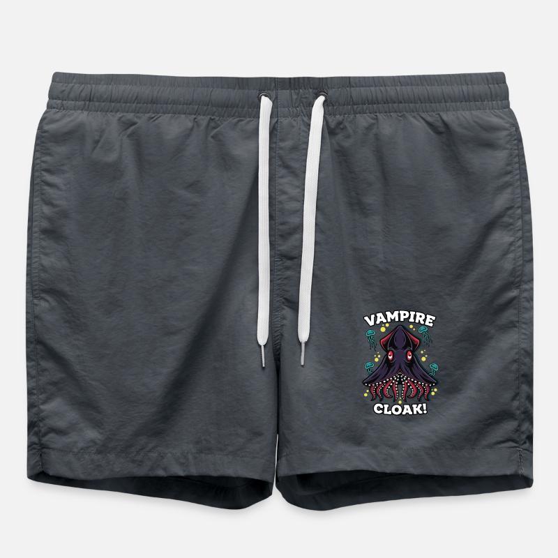 Humour Calmar Vampire Cloak Abysses - Short de bain - charbon
