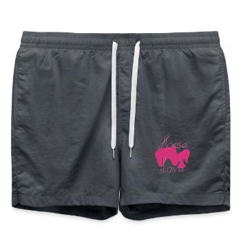horse love - Swim Trunks - anthracite - Front - AI Model Male 185 light (185cm)
