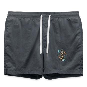 Lighthouse Beyond the Horizon - Swim Trunks - anthracite - Front - AI Model Male 185 light (185cm)