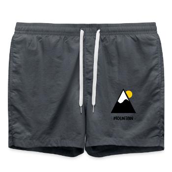 CHRISTMAS. YEAR. ANNIVERSARY. RETIREMENT. DAD. MAMAM. - Swim Trunks - anthracite - Front - AI Model Male 185 light (185cm)