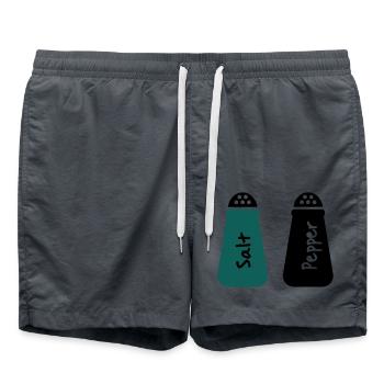 poivre et sel - Short de bain - charbon - Devant - AI Model Male 185 light (185cm)