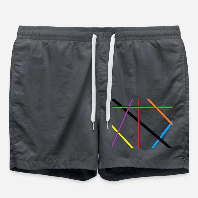 stripe - Swim Trunks - anthracite