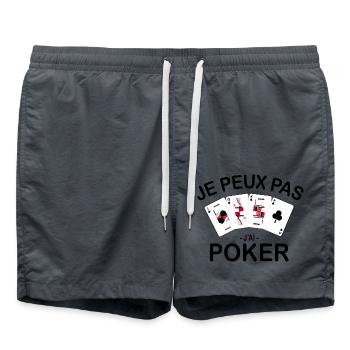 Je Peux Pas J'ai Poker - Short de bain - charbon - Devant - AI Model Male 185 light (185cm)