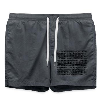 Number of districts Pi Ludolph's number Mathematics - Swim Trunks - anthracite - Front - AI Model Male 185 light (185cm)