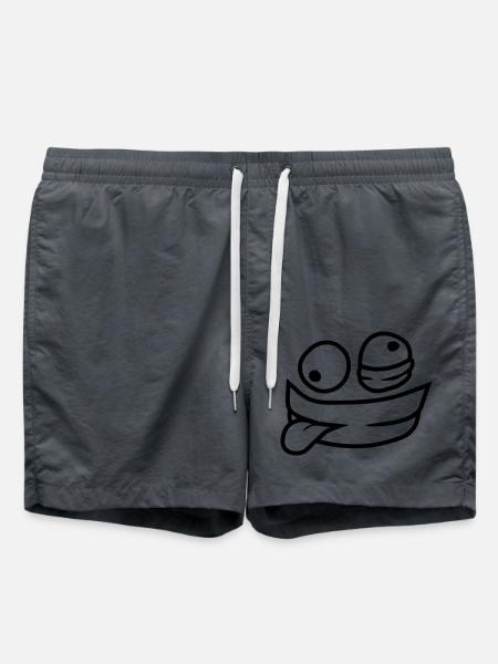 Comic Psychopath Face - Swim Trunks - anthracite