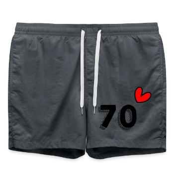 70 YEARS. 70th ANNIVERSARY. ANNIVERSARY 70 YEARS. 70 - Swim Trunks - anthracite - Front - AI Model Male 185 light (185cm)