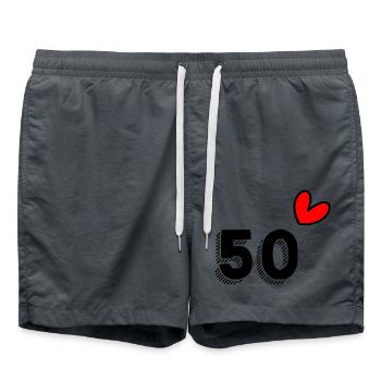 50 YEARS. 50th ANNIVERSARY. ANNIVERSARY 50 YEARS. 50 - Swim Trunks - anthracite - Front - AI Model Male 185 light (185cm)