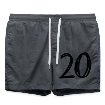 20 ANS. 20e ANNIVERSAIRE. ANNIVERSAIRE 20 ANS. 20 - Short de bain - charbon - Devant - AI Model Male 185 light (185cm)