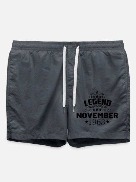 Geburtstag Legend November 1963 Unvergesslich - Badeshorts - Anthrazit