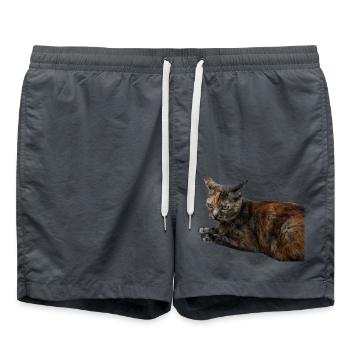 Cat Kitten Funny Cat Shirt Gift - Swim Trunks - anthracite - Front - AI Model Male 185 light (185cm)