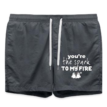 T-shirts with Funny Phrases - Fantasmitas 10 - Swim Trunks - anthracite - Front - AI Model Male 185 light (185cm)
