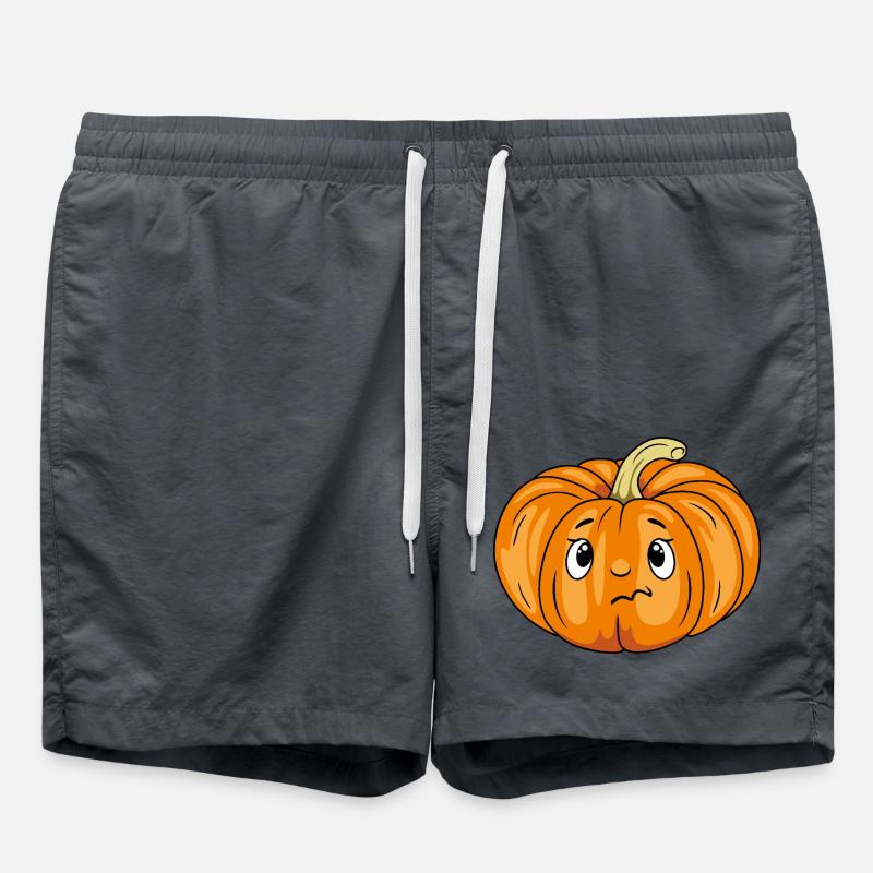 Émotion de citrouille douteuse - Short de bain - charbon