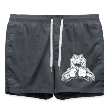 Alligator Boxer Boxen MMA Kampfsport - Badeshorts - Anthrazit - Vorne - AI Model Male 185 light (185cm)