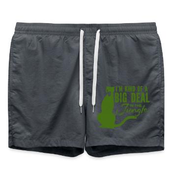 Tiger - Africa - Wilderness - Nature Conservation - Swim Trunks - anthracite - Front - AI Model Male 185 light (185cm)