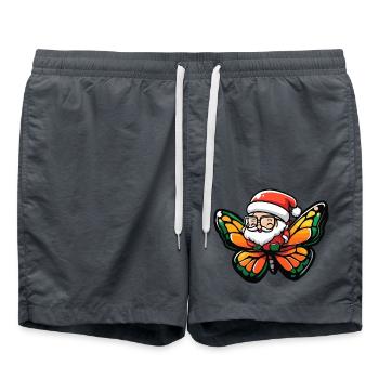 Butterfly Santa Claus - Swim Trunks - anthracite - Front - AI Model Male 185 light (185cm)