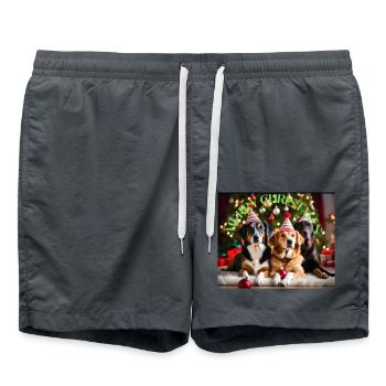Chiens de Noël - Short de bain - charbon - Devant - AI Model Male 185 light (185cm)