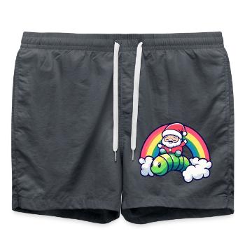 Ver Père Noël Arc-en-ciel - Short de bain - charbon - Devant - AI Model Male 185 light (185cm)