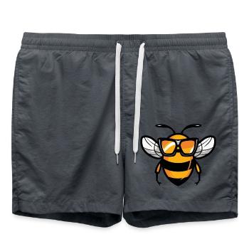 Bee Comic Cool - Swim Trunks - anthracite - Front - AI Model Male 185 light (185cm)