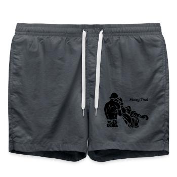 Muay Thaï - Short de bain - charbon - Devant - AI Model Male 185 light (185cm)