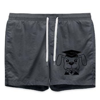 Certificat de fin d’études de l’école canine Gymnase Collège Abi - Short de bain - charbon - Devant - AI Model Male 185 light (185cm)