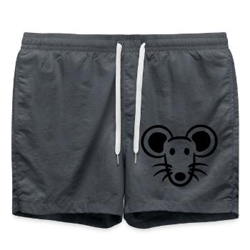 Maus Mäuschen Süße Kleine Ratte Nager Freundlich - Badeshorts - Anthrazit - Vorne - AI Model Male 185 light (185cm)
