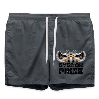 Focused Eagle Eyes On Prize Inspirierendes Zitat - Badeshorts - Anthrazit - Vorne - AI Model Male 185 light (185cm)