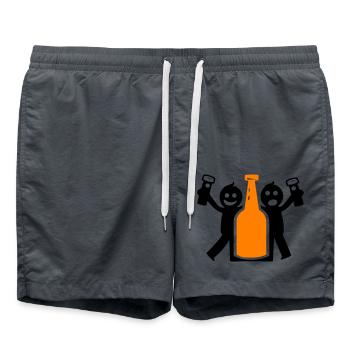Enterrement de vie de garçon Stick Figure - Short de bain - charbon - Devant - AI Model Male 185 light (185cm)