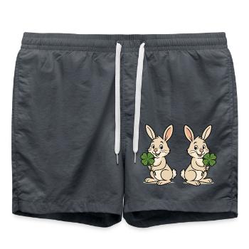 Trèfle de lapin 2 - Short de bain - charbon - Devant - AI Model Male 185 light (185cm)