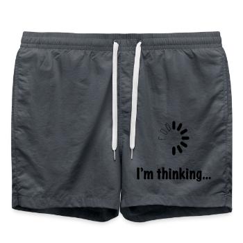 Ich denke nach. - Badeshorts - Anthrazit - Vorne - AI Model Male 185 light (185cm)