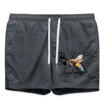 SiK Collection Bee Streetwear - Badeshorts - Anthrazit - Vorne - AI Model Male 185 light (185cm)