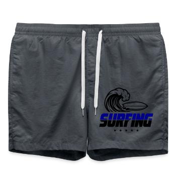 Surfing Surfboard - Swim Trunks - anthracite - Front - AI Model Male 185 light (185cm)