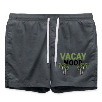 Vacay Mood - Unter Palmen - Badeshorts - Anthrazit - Vorne - AI Model Male 185 light (185cm)