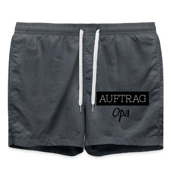 Order Grandpa Family Funny Gift - Swim Trunks - anthracite - Front - AI Model Male 185 light (185cm)