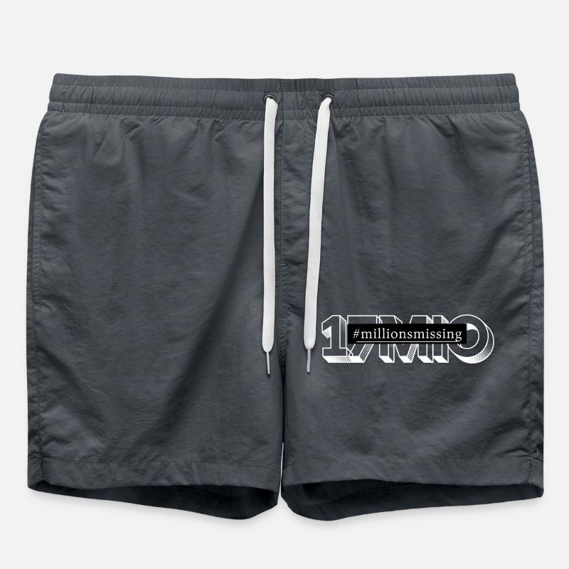 ME/CFS millionsmissing white - Badeshorts - Anthrazit