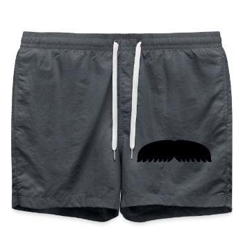 Moustache Cheveux Ailes Novembre Cadeau - Short de bain - charbon - Devant - AI Model Male 185 light (185cm)