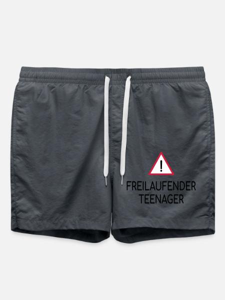 Beware of free-roaming teenagers - Swim Trunks - anthracite