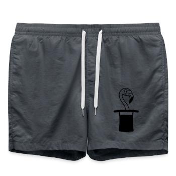 Cylinder hat wizard trick magic trick magician mag - Swim Trunks - anthracite - Front - AI Model Male 185 light (185cm)