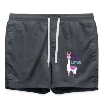 No drama lama - Swim Trunks - anthracite - Front - AI Model Male 185 light (185cm)