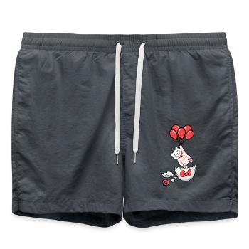 Chat Naissance Coquille D’oeuf Ballons Enfants Bébé - Short de bain - charbon - Devant - AI Model Male 185 light (185cm)