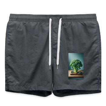 Broccoli - Swim Trunks - anthracite - Front - AI Model Male 185 light (185cm)