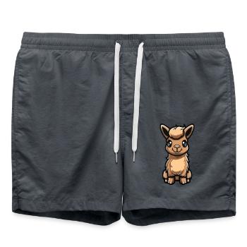 Lama Al Paka - Swim Trunks - anthracite - Front - AI Model Male 185 light (185cm)