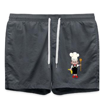 Affe Bananen Küche Koch Köche Köchin Affen - Badeshorts - Anthrazit - Vorne - AI Model Male 185 light (185cm)