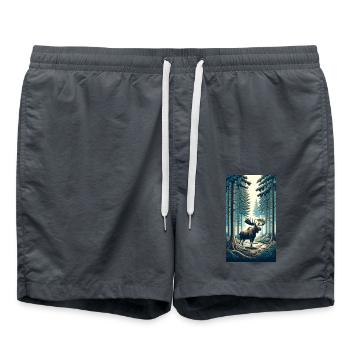 Elk - Swim Trunks - anthracite - Front - AI Model Male 185 light (185cm)