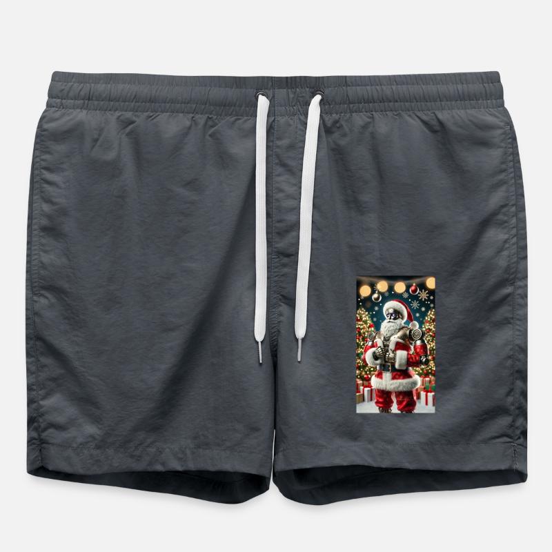 Weihnachtsmann - Badeshorts - Anthrazit
