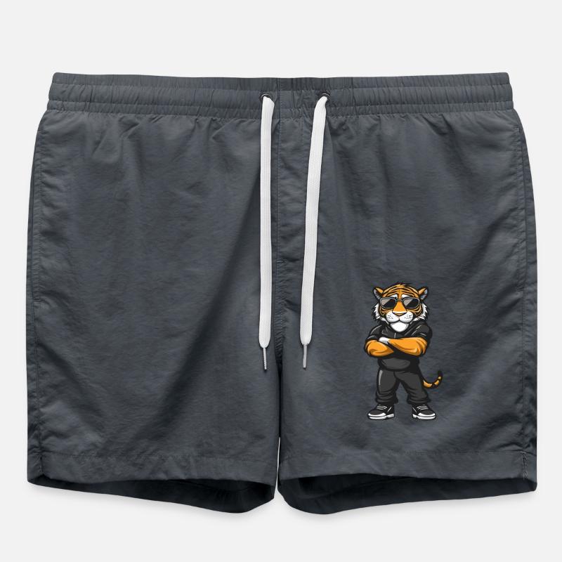 Tiger Comic - Swim Trunks - anthracite