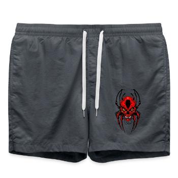 Crâne d’araignée - Short de bain - charbon - Devant - AI Model Male 185 light (185cm)