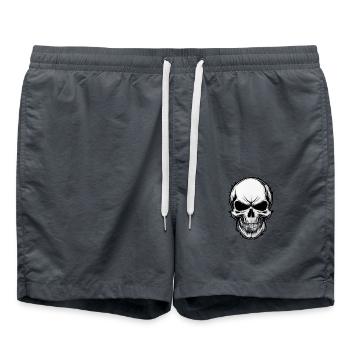 Crâne de musique rock - Short de bain - charbon - Devant - AI Model Male 185 light (185cm)