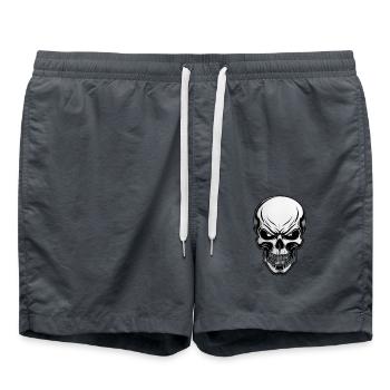 Crâne de musique rock - Short de bain - charbon - Devant - AI Model Male 185 light (185cm)